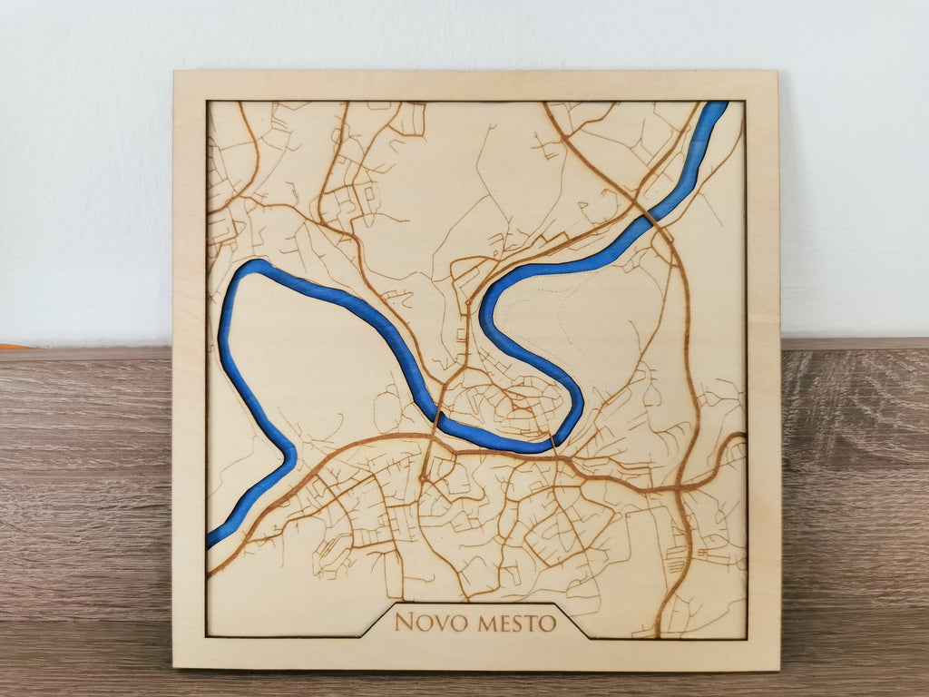Gravirani zemljevid Novega mesta