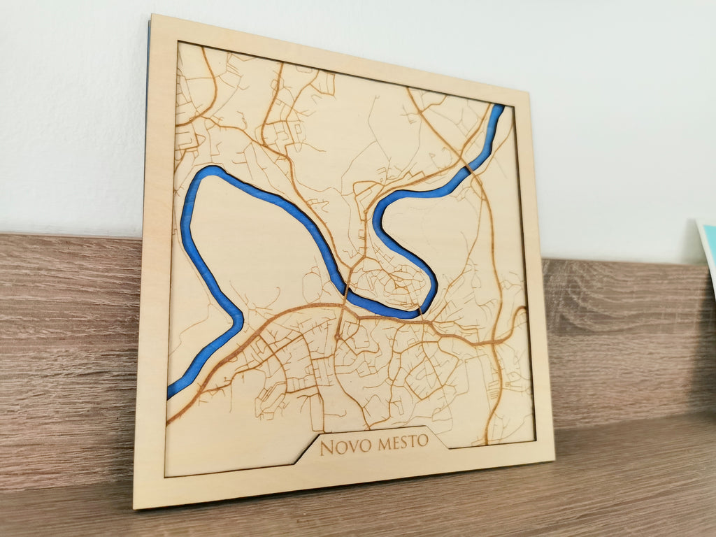 Gravirani zemljevid Novega mesta