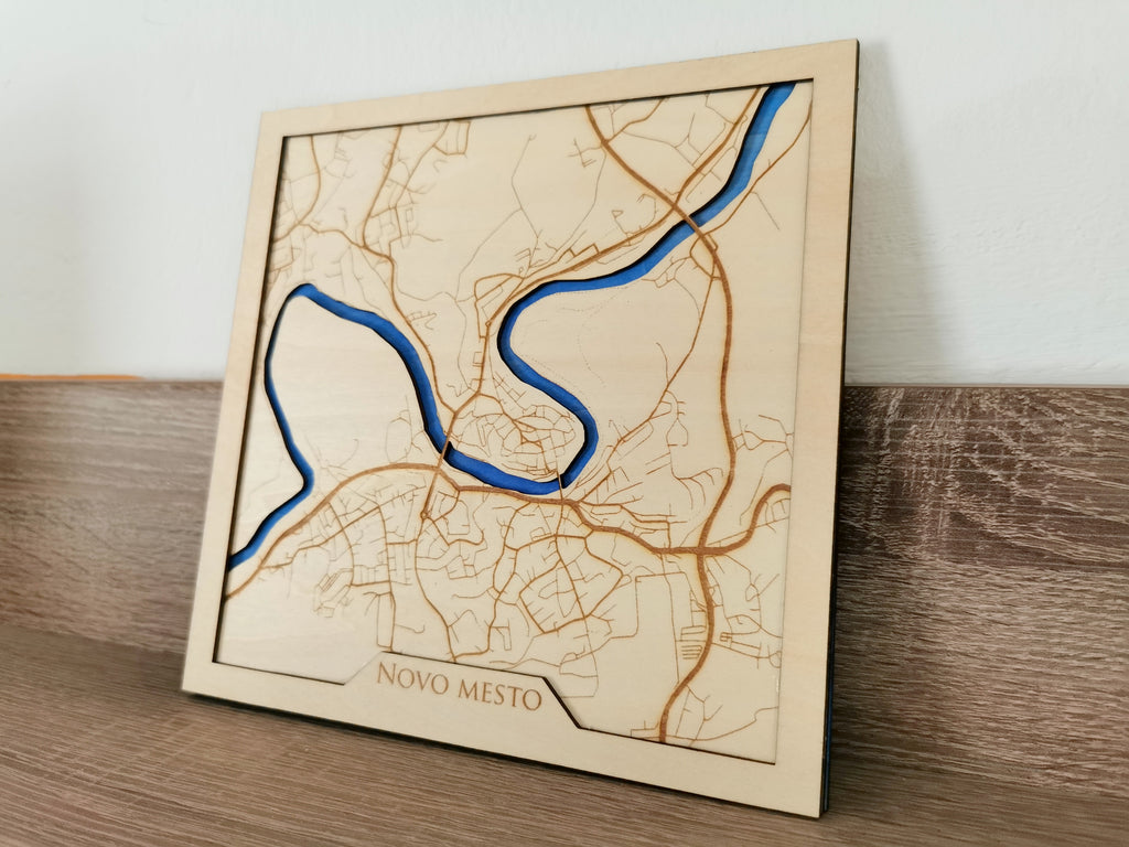Gravirani zemljevid Novega mesta